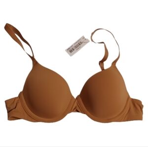Amazon Essentials Tawney Flesh Brown Bra Padded Adjustable Strap 32A Brazier NWT